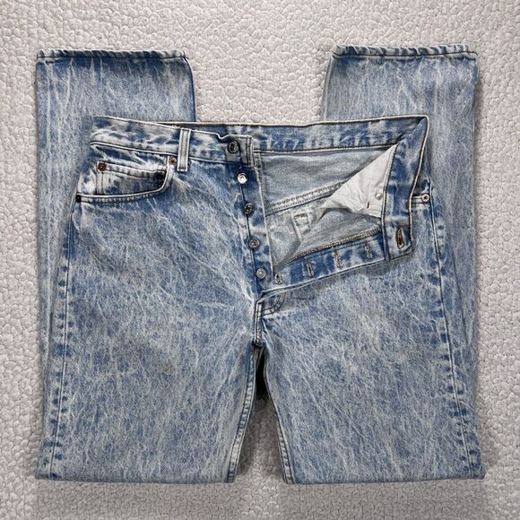 VTG 80s Levi’s 501 Jeans Men’s 34x32 (Actual 31x31) Made In USA Acid Wash Grunge - Picture 1 of 14